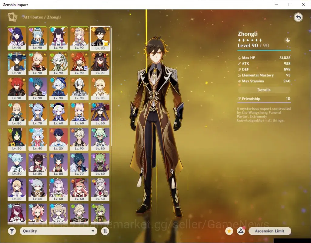 Genshin Impact Accounts ASIA|AR59|Arle PremTeam|15Limited+6(*5Weap)|[Raide image 7