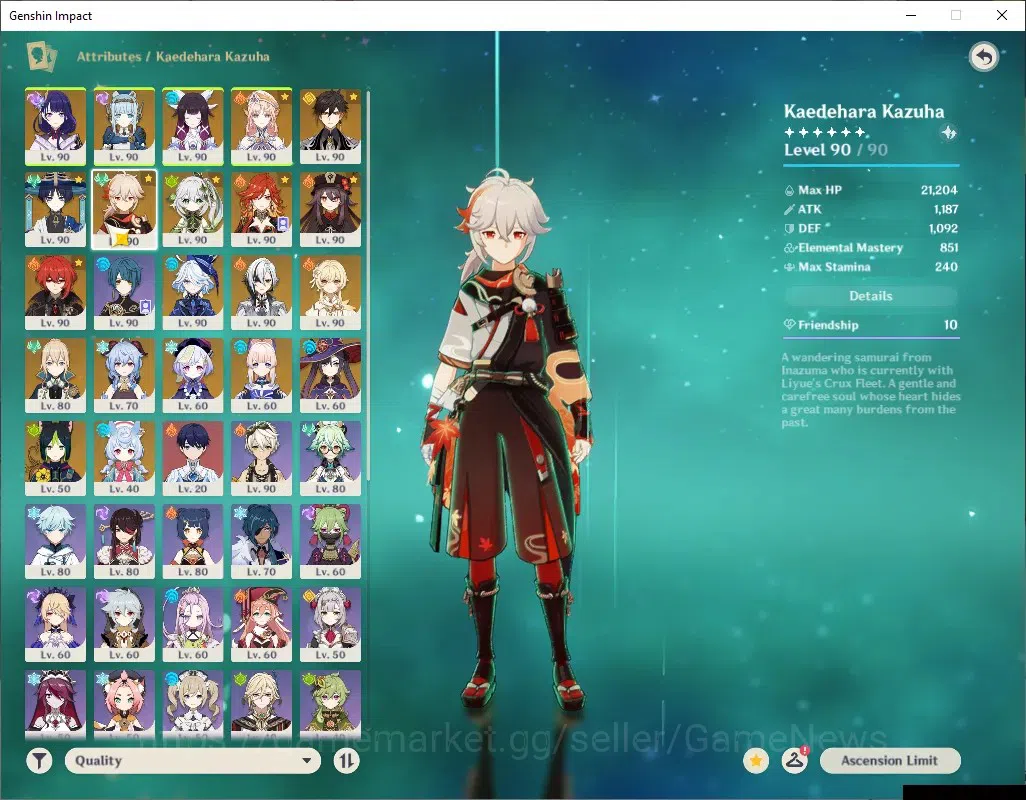 Genshin Impact Accounts ASIA|AR59|Arle PremTeam|15Limited+6(*5Weap)|[Raide image 9