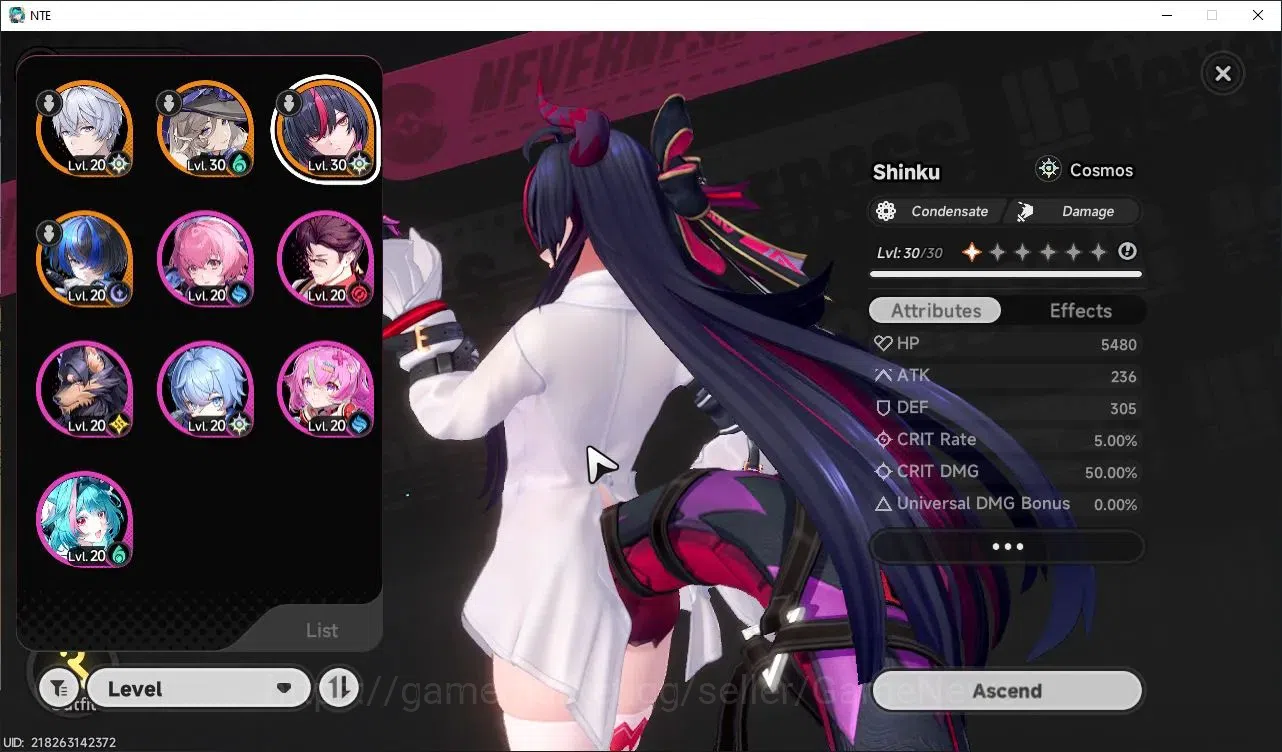Neverness to Everness Accounts GLOBAL EU|HL 13|TL 2| 3 S-Class 1 Limited Shinku Awk 1|Overcast Glider|1 S-Class Selector 1