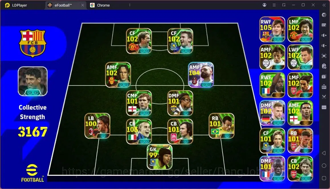 eFootball Accounts High-End Mobile |PW 3167|Bigtime Messi|Epic Cannavaro,JiSung,Pires,Scholes, Etc|SHW Salah,Kimmich,Been 1