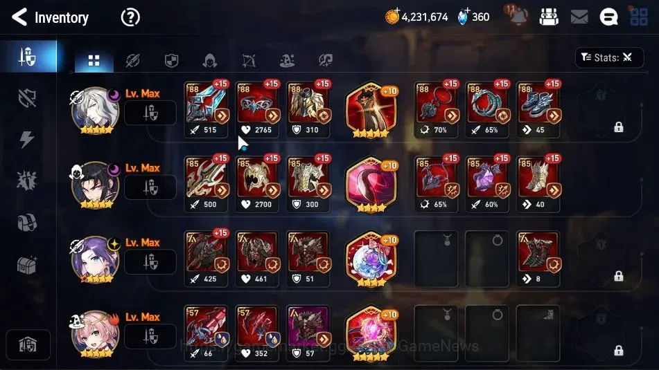 Epic Seven Accounts Starter GLOBAL UnVerif|New Era|4 ML(Rhiana&Luce,Straze,Amb Tywin,Etc)+Tenenbria,Landy,etc|Poh ON|1K 13