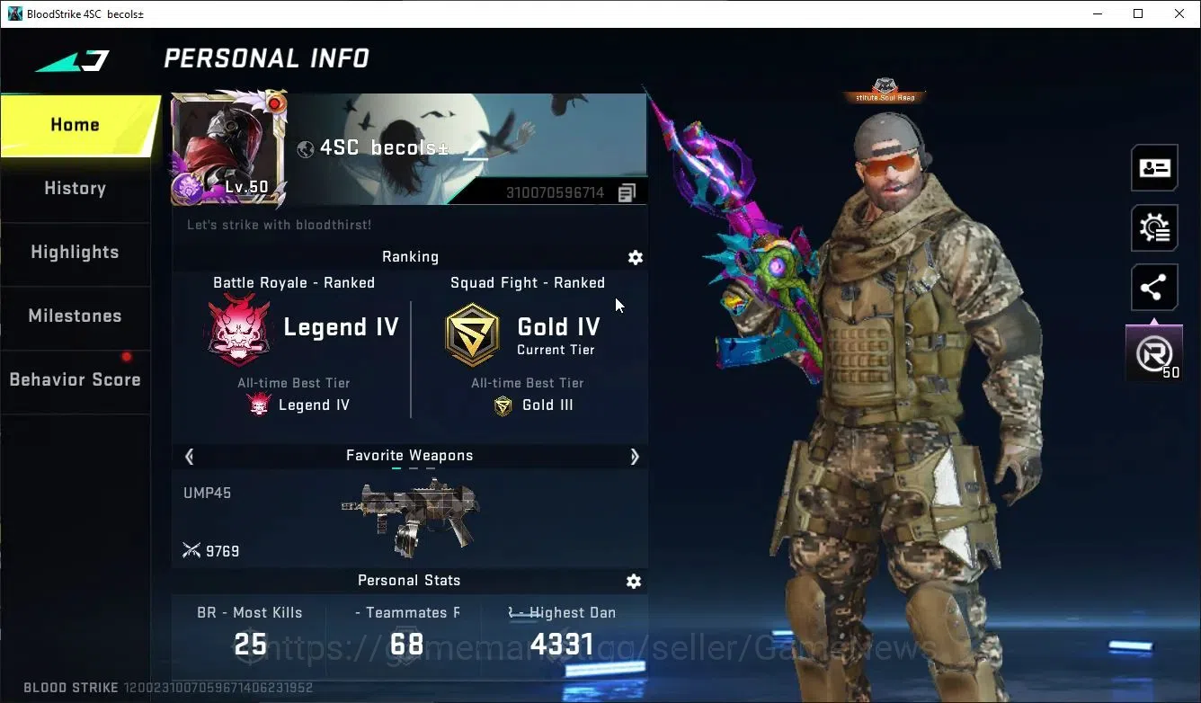 Blood Strike Accounts ASIA|ETERNAL DeAgle+Collab TOKREV MCX,FN2K,Takemic image 2