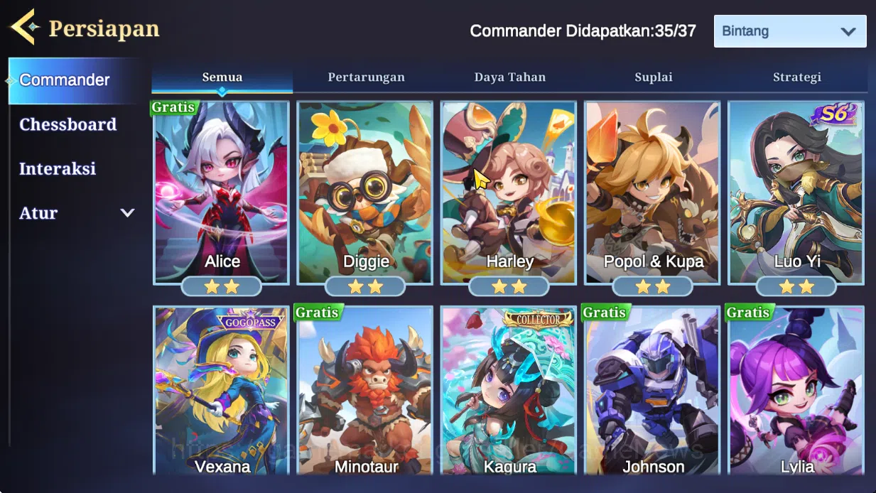 Magic Chess: Go Go Accounts Bonus MLBB|35 Commander 5 Max|Collector Kagura,Epic Lancelot,7 Special(4 Gogopas Skin),22 19