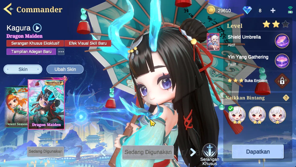 Magic Chess: Go Go Accounts Bonus MLBB|35 Commander 5 Max|Collector Kagura,Epic Lancelot,7 Special(4 Gogopas Skin),22 6