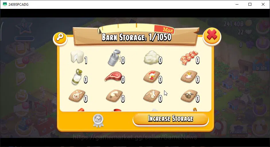 Hay Day Accounts Level 41 | Barn Storage 1050 + Silo Storage 625 | 241k Coins, 22 Diamonds |CN ON|Log Supercell ID|Take 8