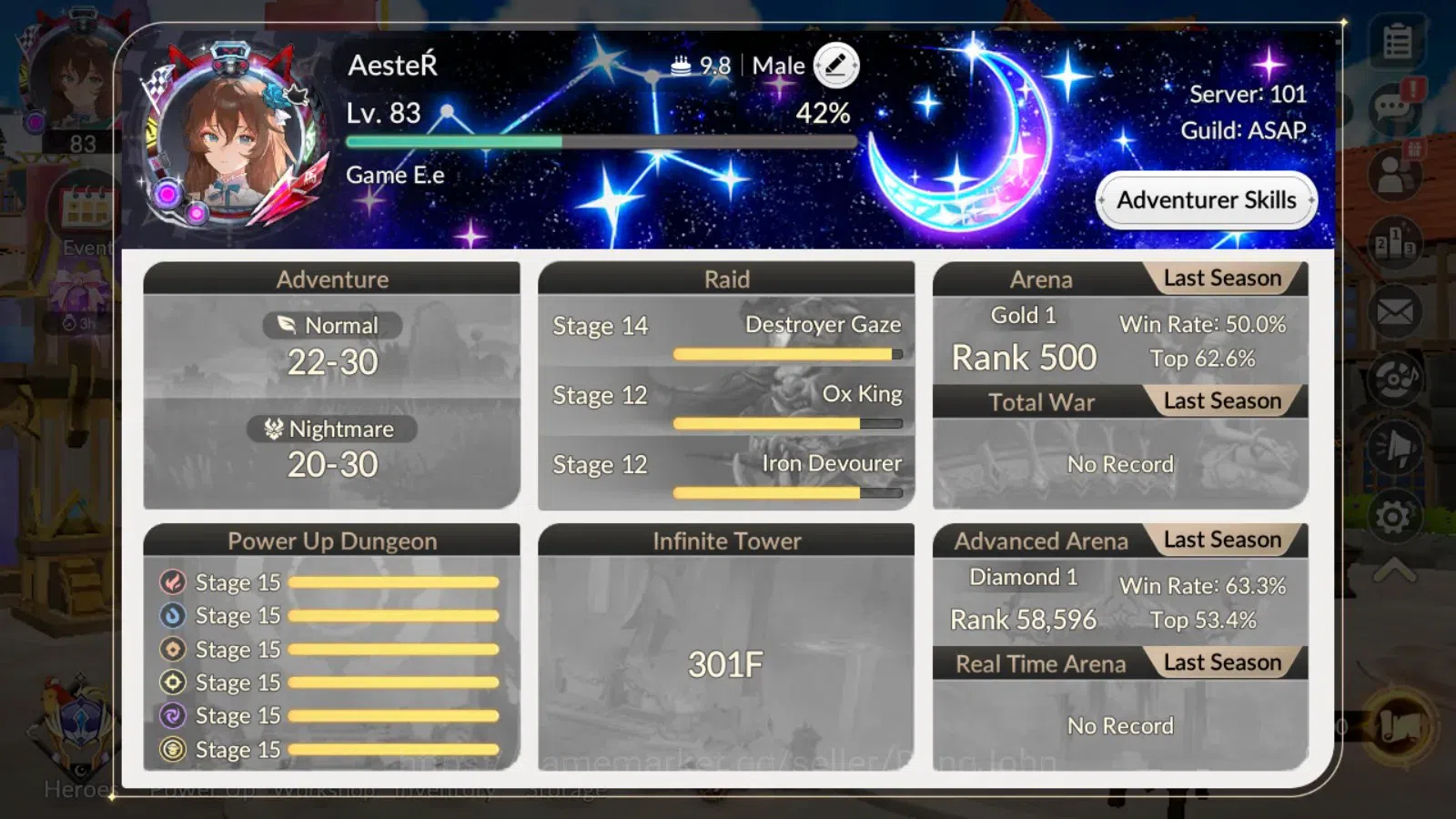 Seven Knights Re:Birth Accounts Global|FullEX7(Juri,Fai,Gelidus,Melia,Rosie)15TC6( image 19