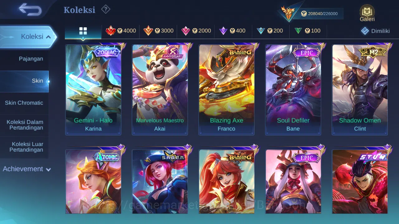 Mobile Legends: Bang Bang Accounts Hero 127 Skin 510 |Legend Miya,Franco,Saber,Valir| image 10