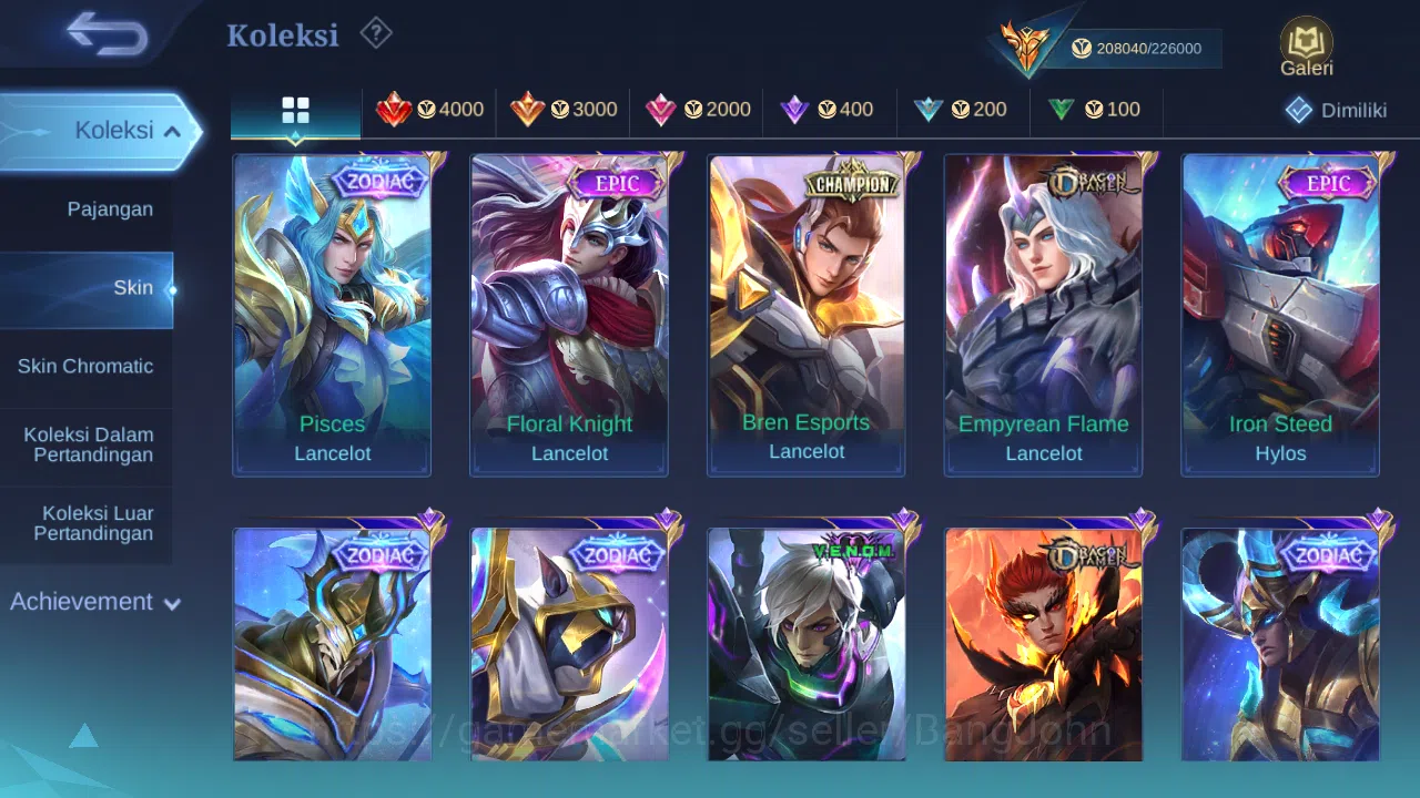 Mobile Legends: Bang Bang Accounts Hero 127 Skin 510 |Legend Miya,Franco,Saber,Valir| image 12