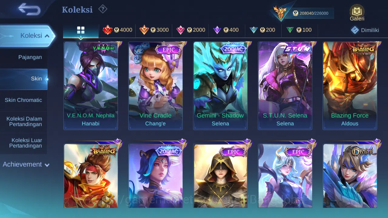 Mobile Legends: Bang Bang Accounts Hero 127 Skin 510 |Legend Miya,Franco,Saber,Valir| image 13