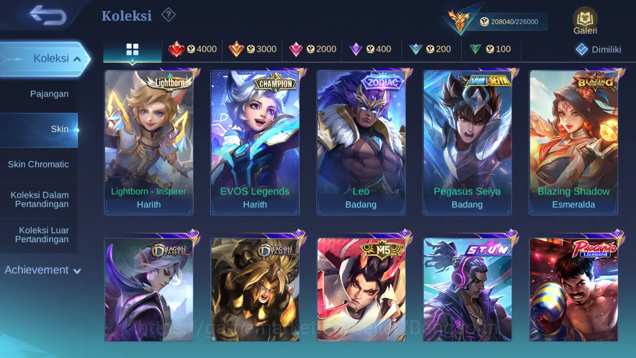 Mobile Legends: Bang Bang Accounts Hero 127 Skin 510 |Legend Miya,Franco,Saber,Valir| image 14
