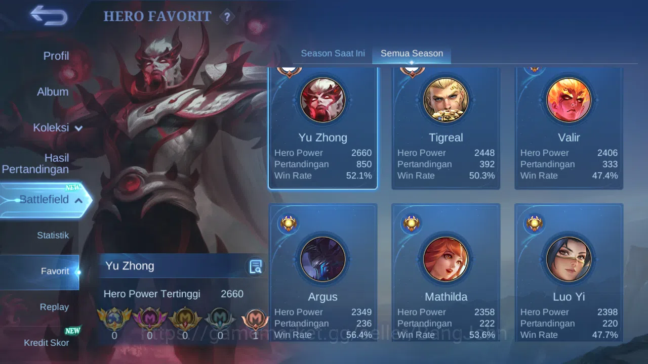 Mobile Legends: Bang Bang Accounts Hero 127 Skin 510 |Legend Miya,Franco,Saber,Valir| image 20