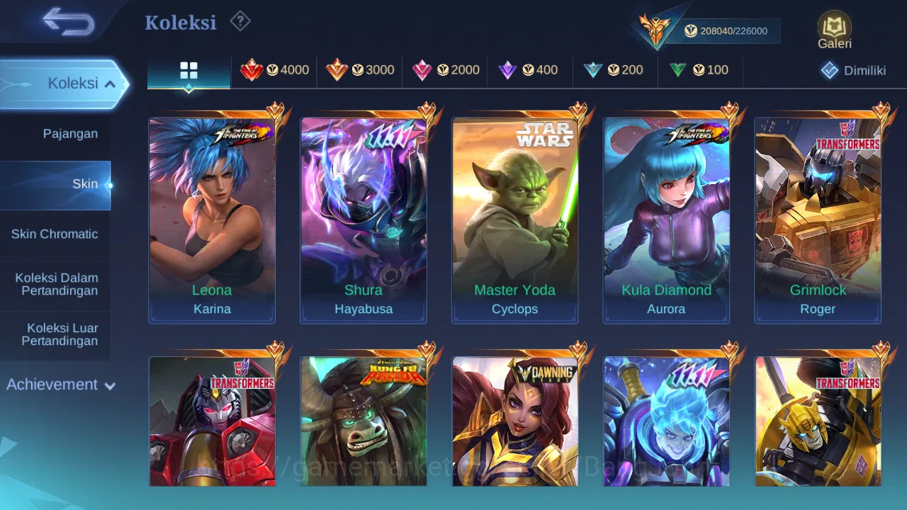 Mobile Legends: Bang Bang Accounts Hero 127 Skin 510 |Legend Miya,Franco,Saber,Valir| image 3