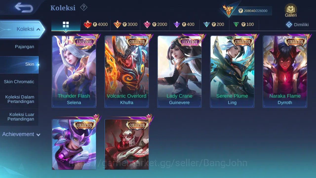 Mobile Legends: Bang Bang Accounts Hero 127 Skin 510 |Legend Miya,Franco,Saber,Valir| image 9