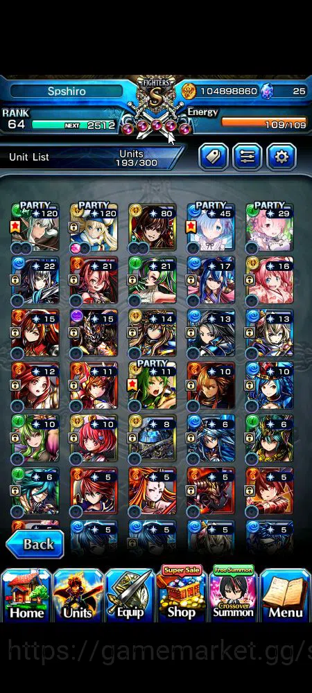 Grand Summoners Accounts Global|Rank 64|1 Sp Art+11 Ascend+4 TW|[Emiya,Miko image 15