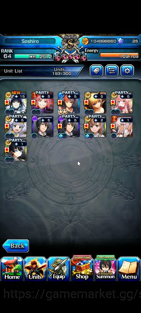 Grand Summoners Accounts Global|Rank 64|1 Sp Art+11 Ascend+4 TW|[Emiya,Miko image 16
