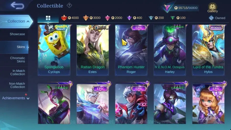 Mobile Legends: Bang Bang Accounts Hero 133|High Glory 60|Skin 235|Prime Granger,CC N image 10