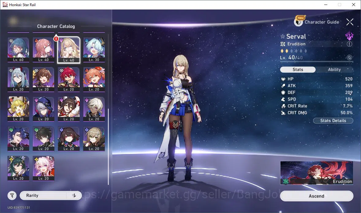 Honkai Star Rail Accounts [ASIA] TL 70 | 11 Limit | Anaxa | Cyrene | Cerydra image 13