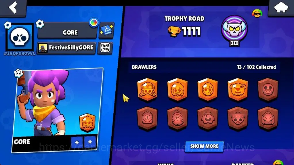 Brawl Stars Accounts 1111 Trophy|13 Brawler 1 Max Lvl (Shelly)|9 Spray  image 2