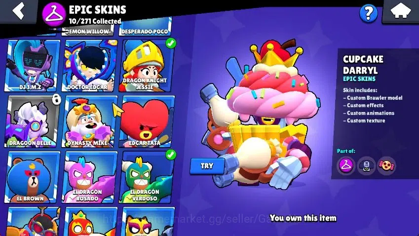 Brawl Stars Accounts 2344 Trophy|33 Brawlers 5 MAX Lvl [Edgar,Colt,Darr image 11