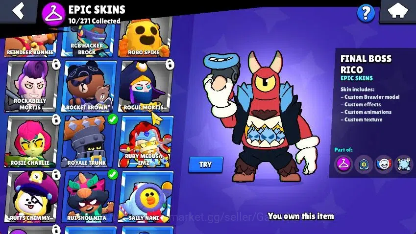 Brawl Stars Accounts 2344 Trophy|33 Brawlers 5 MAX Lvl [Edgar,Colt,Darr image 12