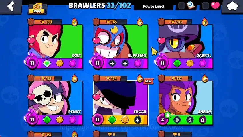 Brawl Stars Accounts 2344 Trophy|33 Brawlers 5 MAX Lvl [Edgar,Colt,Darr image 4