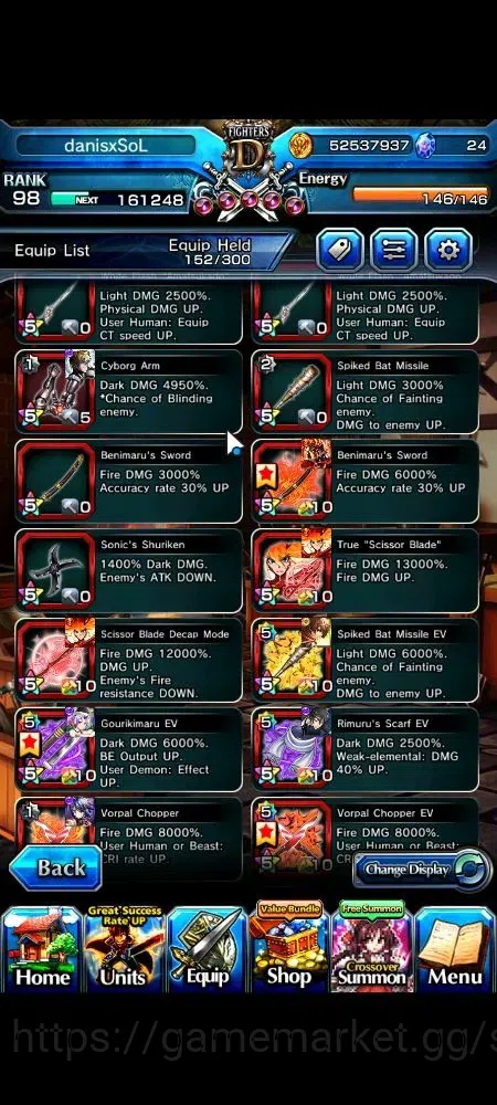 Grand Summoners Accounts Global|1 Sp Art|Rank 98|14 Ascend+4 TW|(Pola,Miyu, image 12