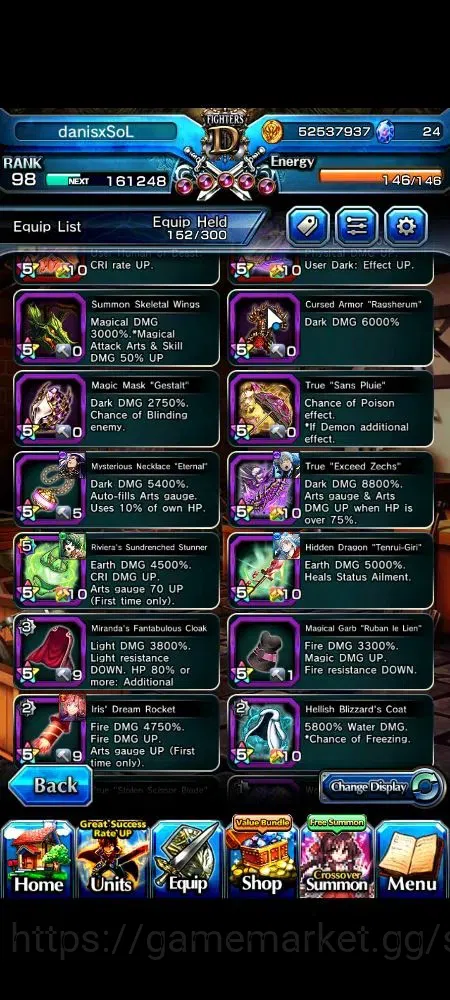 Grand Summoners Accounts Global|1 Sp Art|Rank 98|14 Ascend+4 TW|(Pola,Miyu, image 13