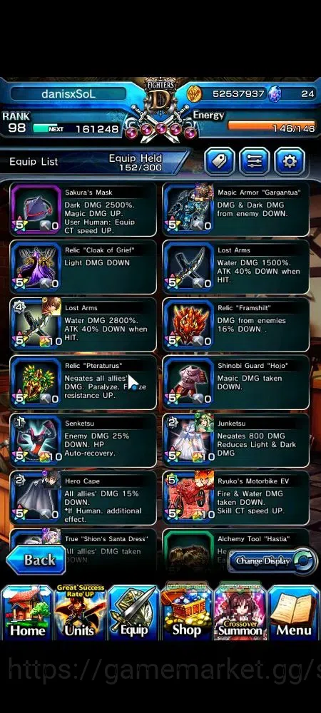 Grand Summoners Accounts Global|1 Sp Art|Rank 98|14 Ascend+4 TW|(Pola,Miyu, image 14