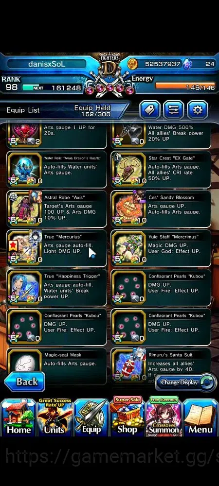 Grand Summoners Accounts Global|1 Sp Art|Rank 98|14 Ascend+4 TW|(Pola,Miyu, image 15