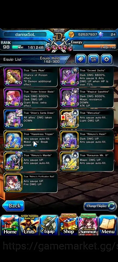 Grand Summoners Accounts Global|1 Sp Art|Rank 98|14 Ascend+4 TW|(Pola,Miyu, image 7