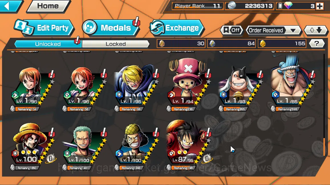 One Piece Bounty Rush Accounts Global|5EX|Winner Island Law,5Elder Nusjuro,MWD Lu image 6