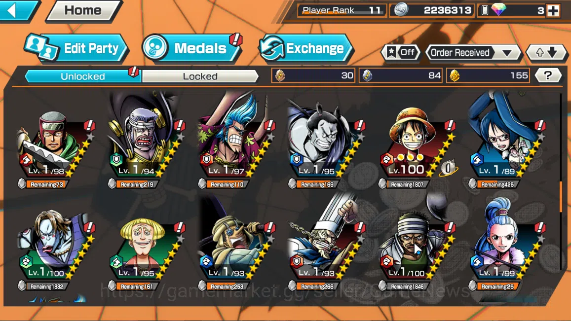 One Piece Bounty Rush Accounts Global|5EX|Winner Island Law,5Elder Nusjuro,MWD Lu image 8