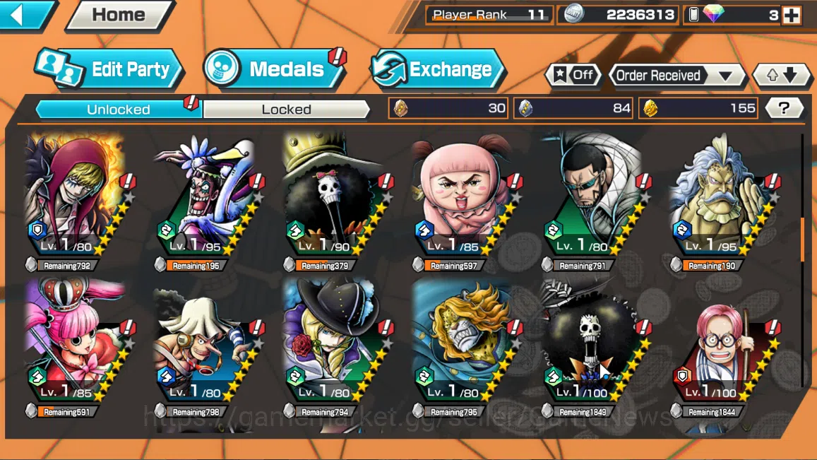 One Piece Bounty Rush Accounts Global|5EX|Winner Island Law,5Elder Nusjuro,MWD Lu image 9