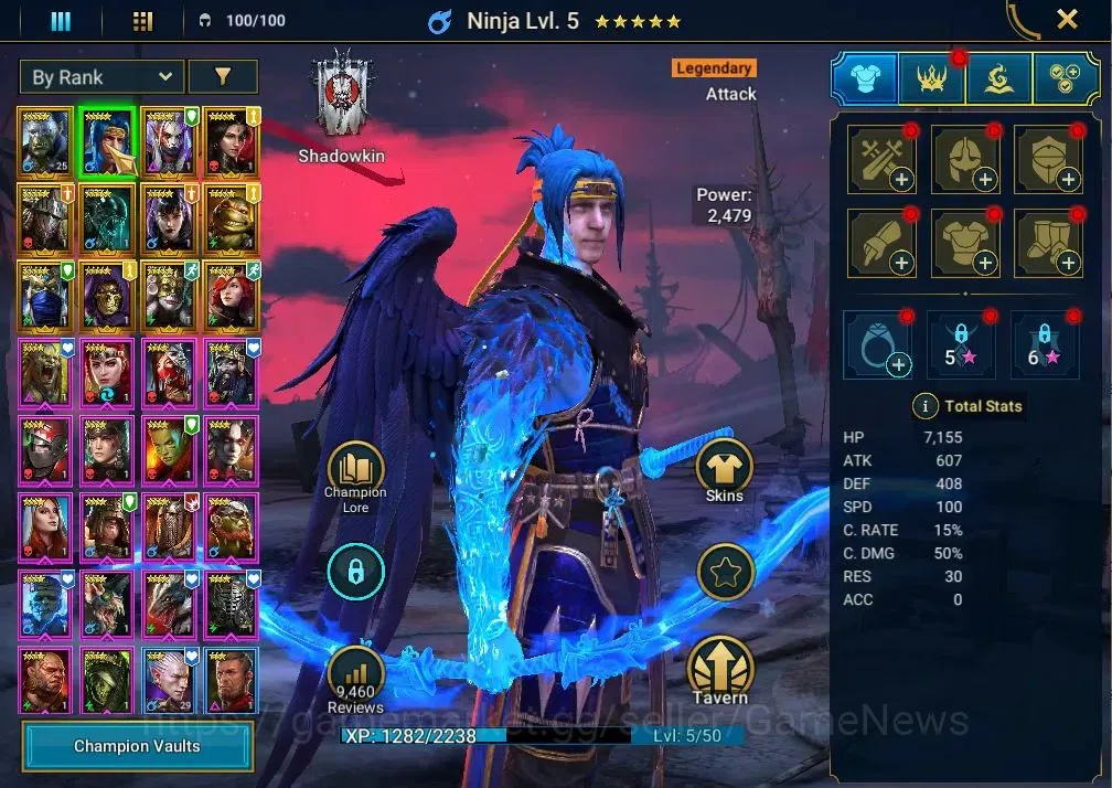 Raid: Shadow Legends Accounts Lv 18|619K Power|23 Legend(Artak,Ninja,Xenomorph,E image 5