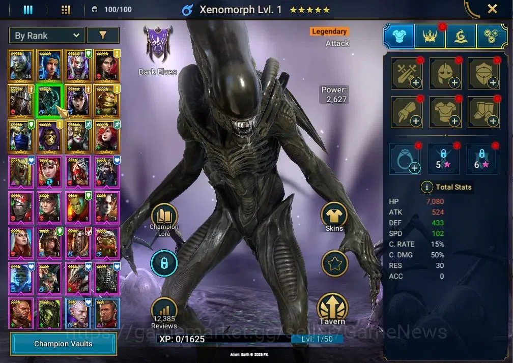 Raid: Shadow Legends Accounts Lv 18|619K Power|23 Legend(Artak,Ninja,Xenomorph,E image 6