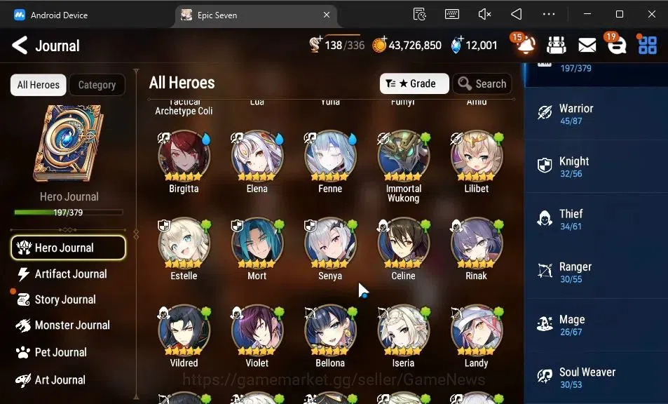 Epic Seven Accounts GLOBAL Unverif|20 ML(Monarch otS Iseria,Salome,BAr image 10