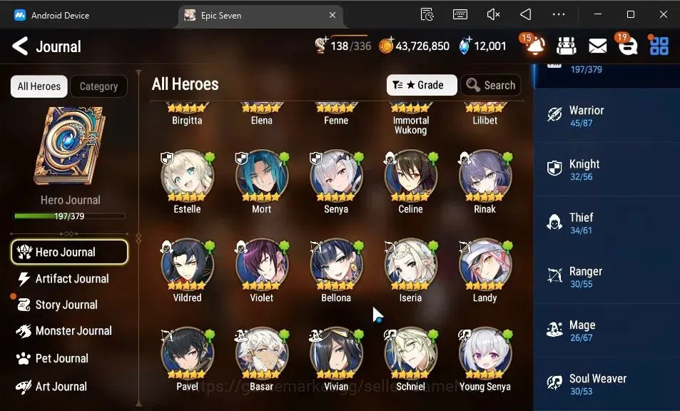 Epic Seven Accounts GLOBAL Unverif|20 ML(Monarch otS Iseria,Salome,BAr image 11