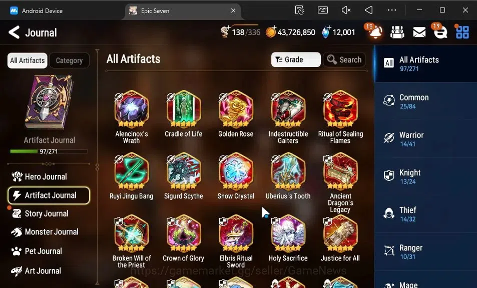Epic Seven Accounts GLOBAL Unverif|20 ML(Monarch otS Iseria,Salome,BAr image 12