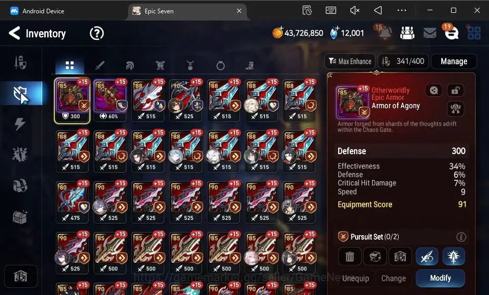 Epic Seven Accounts GLOBAL Unverif|20 ML(Monarch otS Iseria,Salome,BAr image 17