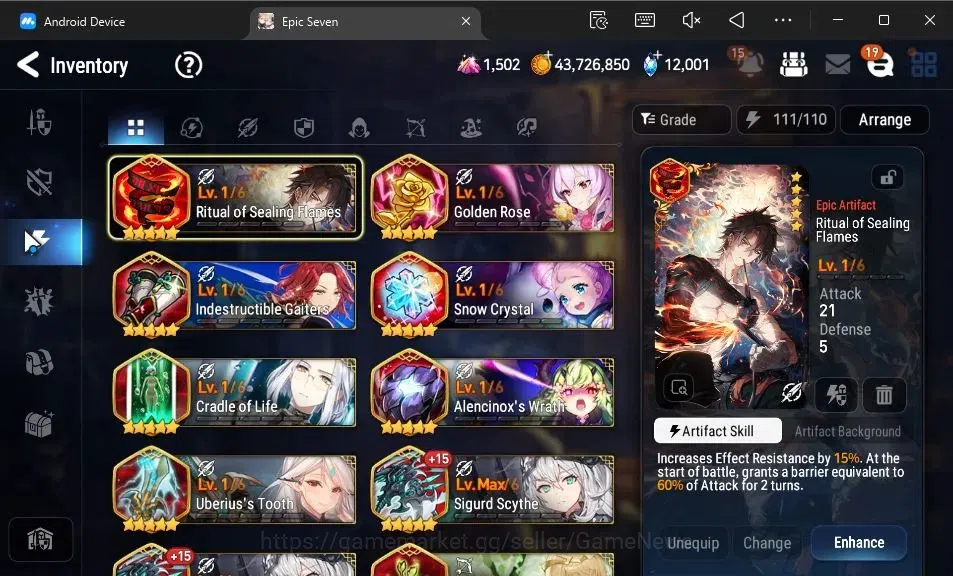Epic Seven Accounts GLOBAL Unverif|20 ML(Monarch otS Iseria,Salome,BAr image 18