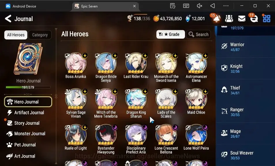 Epic Seven Accounts GLOBAL Unverif|20 ML(Monarch otS Iseria,Salome,BAr image 6