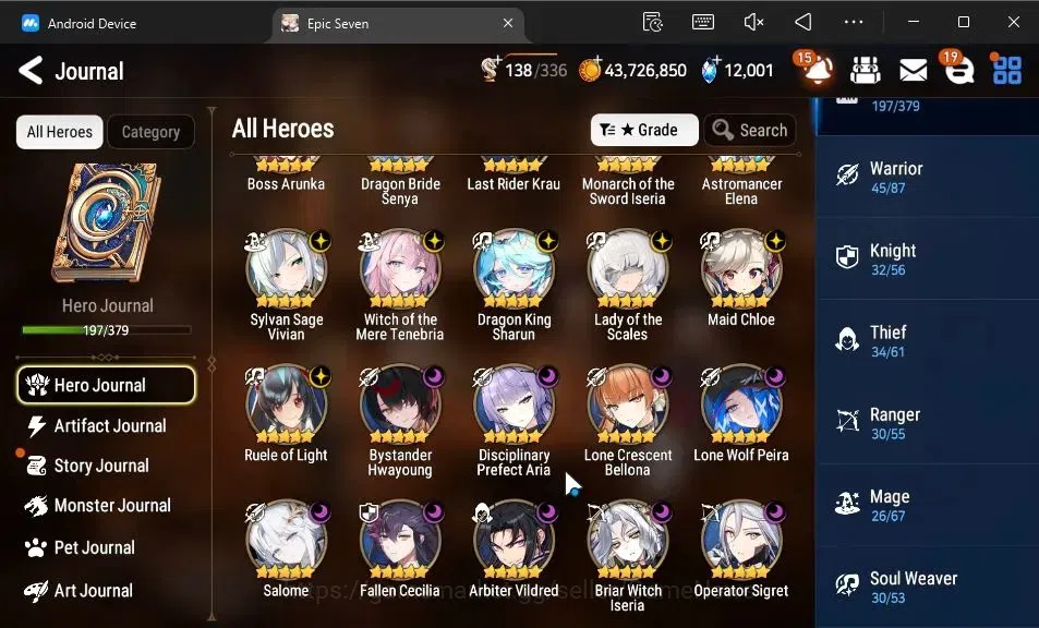 Epic Seven Accounts GLOBAL Unverif|20 ML(Monarch otS Iseria,Salome,BAr image 7