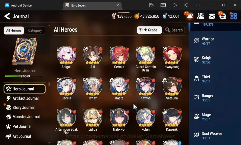 Epic Seven Accounts GLOBAL Unverif|20 ML(Monarch otS Iseria,Salome,BAr image 8