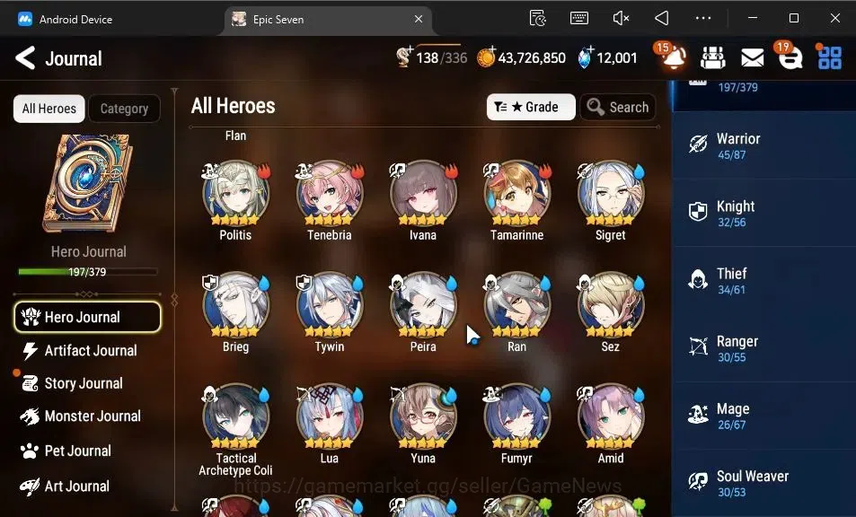 Epic Seven Accounts GLOBAL Unverif|20 ML(Monarch otS Iseria,Salome,BAr image 9