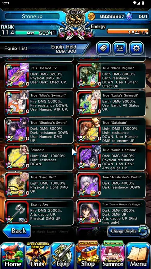 Grand Summoners Accounts Global|Rank 114|1 SpArt|31 Ascend 13 TW|(SMiyu,Shi image 16