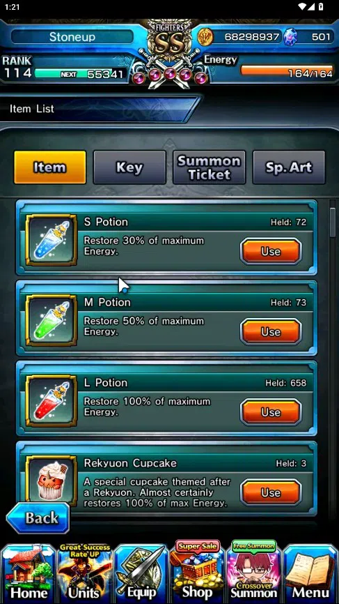 Grand Summoners Accounts Global|Rank 114|1 SpArt|31 Ascend 13 TW|(SMiyu,Shi image 3