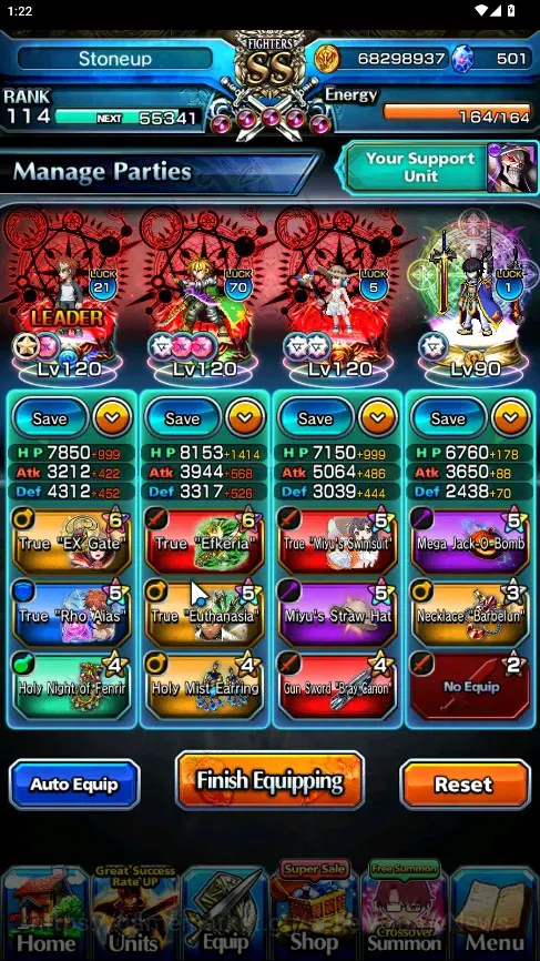 Grand Summoners Accounts Global|Rank 114|1 SpArt|31 Ascend 13 TW|(SMiyu,Shi image 4