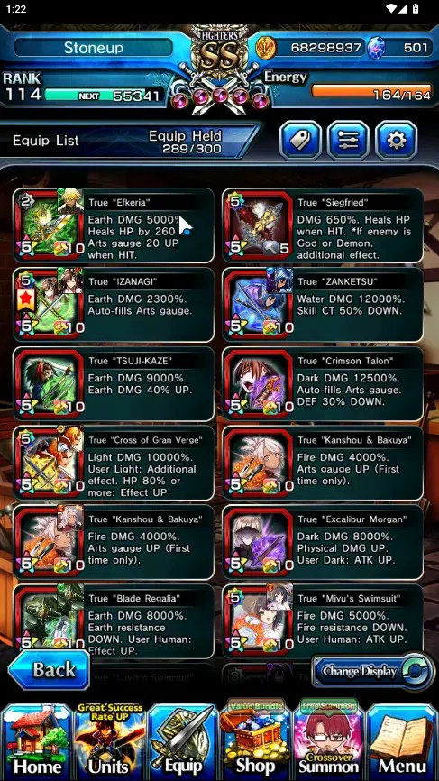 Grand Summoners Accounts Global|Rank 114|1 SpArt|31 Ascend 13 TW|(SMiyu,Shi image 6