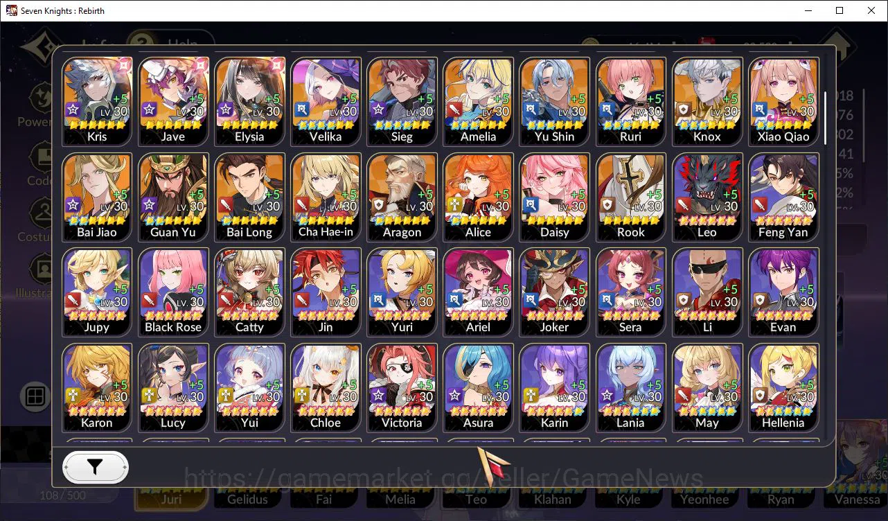 Seven Knights Re:Birth Accounts GLOBAL-SEA|4 Ex-7k [Gelidus,Fai,Juri,Melia] +17 TC image 2