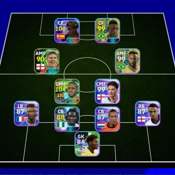 eFootball Accounts High-End Mobile |PW 2860|Epic YayaToure Gerrard MarcoReus|Shwt Yamal Messi3Card CalvinBassey|Coach
